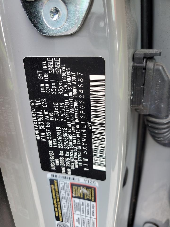 2023 KIA SORENTO EX VIN:5XYRH4LF2PG224687