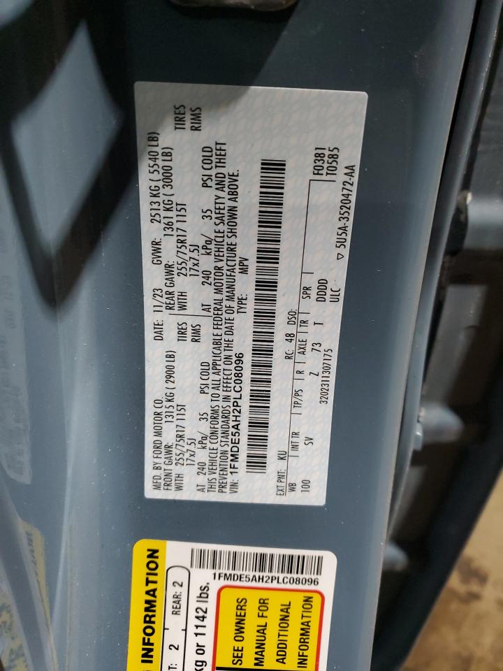 2023 FORD BRONCO BASE VIN:JTHBA30G155066277