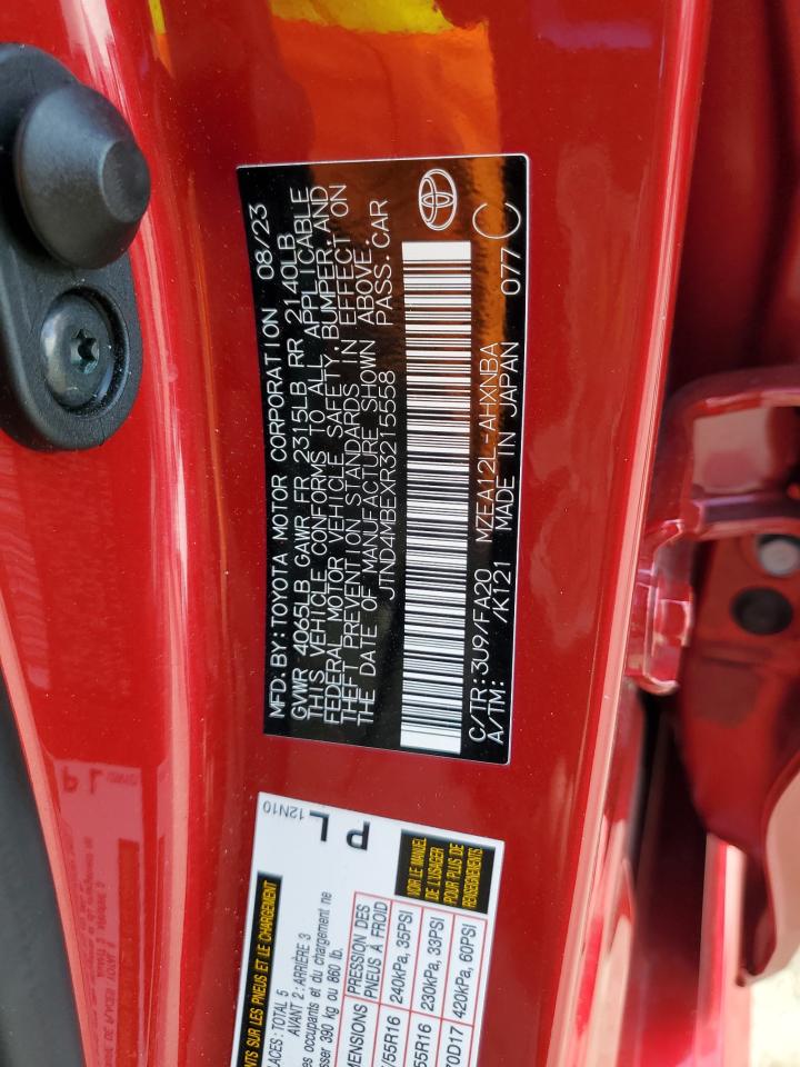 2024 TOYOTA COROLLA SE VIN:JTND4MBEXR3215558