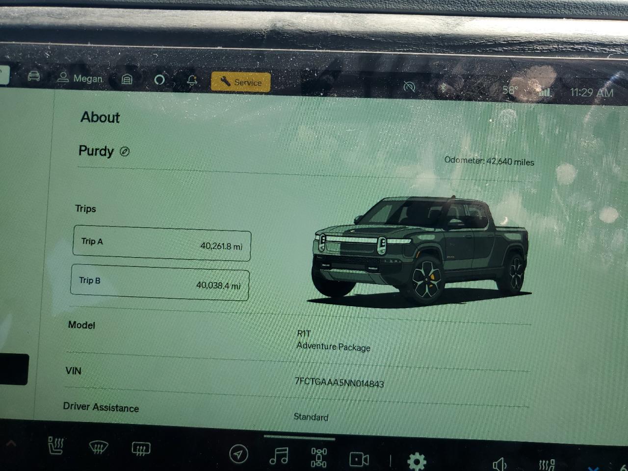 2022 RIVIAN R1T ADVENTURE VIN:7FCTGAAA5NN014843