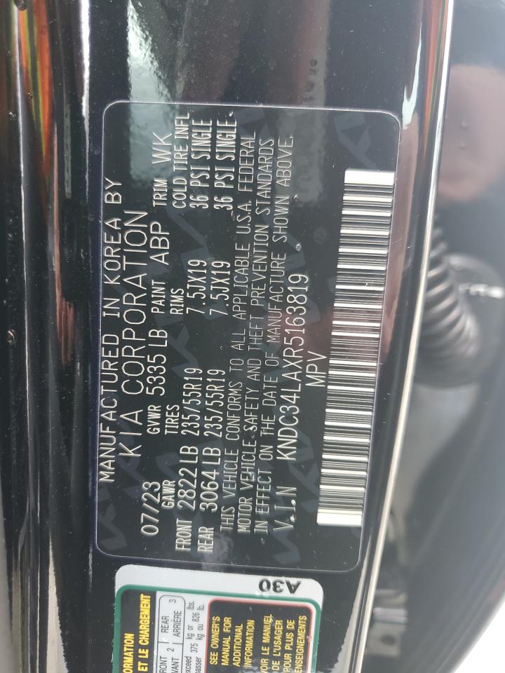 2024 KIA EV6 LIGHT VIN:KNDC34LAXR5163819