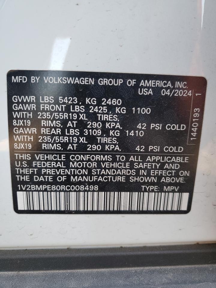 2024 VOLKSWAGEN ID.4  VIN:1V2BMPE80RC008498