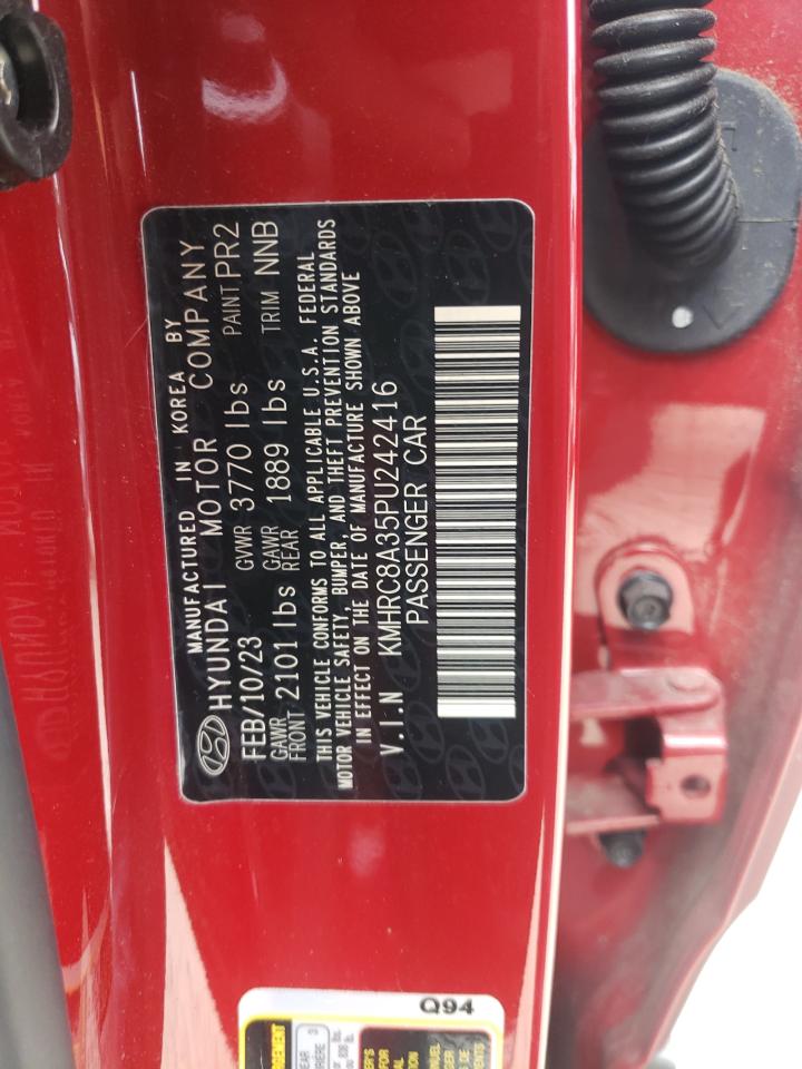 2023 HYUNDAI VENUE SEL VIN:KMHRC8A35PU242416
