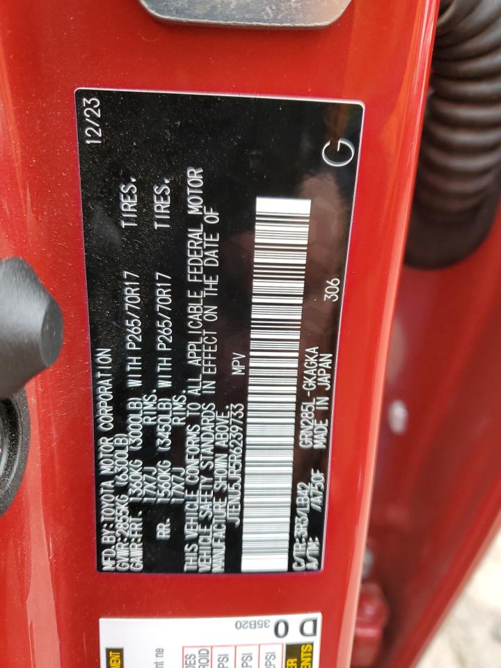 2024 TOYOTA 4RUNNER SR5/SR5 PREMIUM VIN:JTENU5JR5R6239733