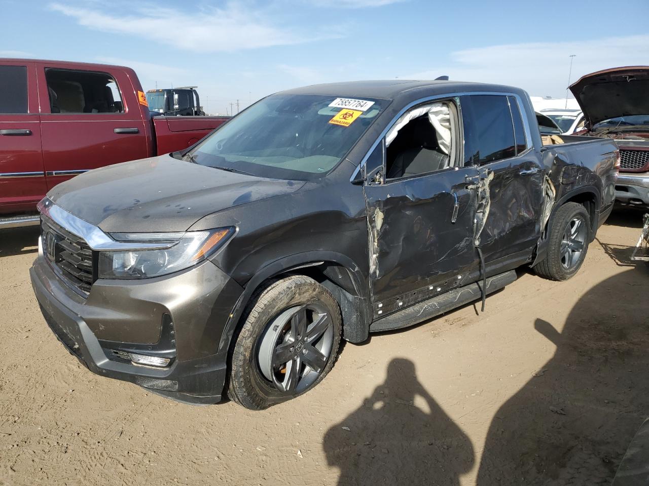 2022 HONDA RIDGELINE RTL VIN:5FPYK3F74NB029701
