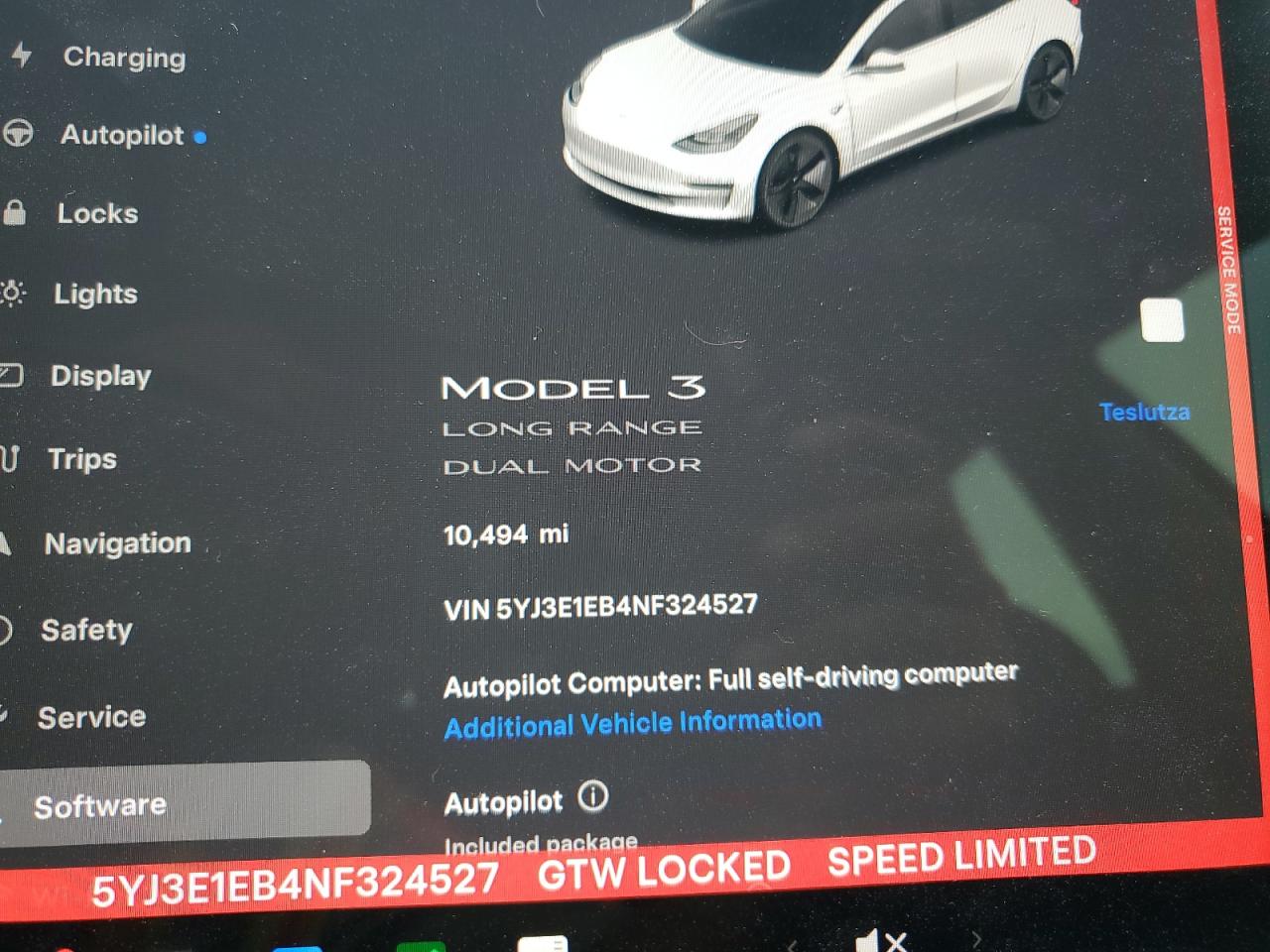 2022 TESLA MODEL 3  VIN:5YJ3E1EB4NF324527