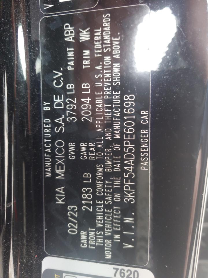 2023 KIA FORTE GT LINE VIN:3KPF54AD5PE601698