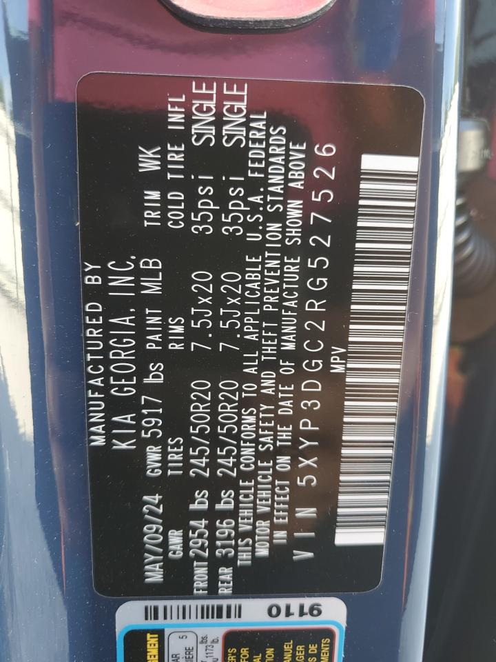 2024 KIA TELLURIDE EX VIN:5XYP3DGC2RG527526