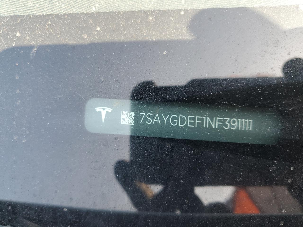 2022 TESLA MODEL Y  VIN:7SAYGDEF1NF391111