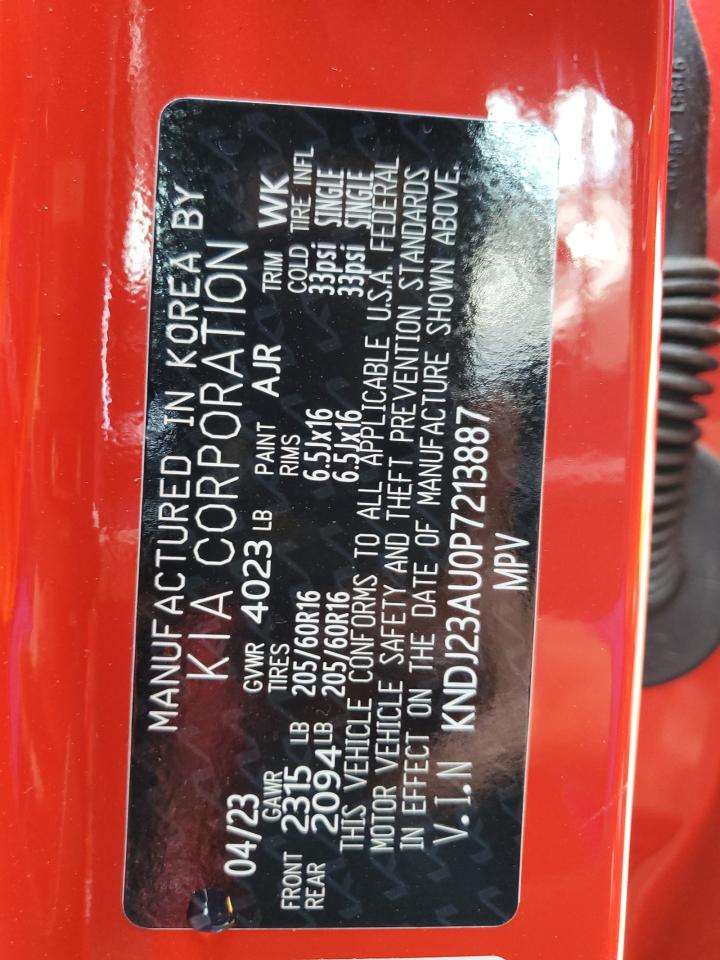 2023 KIA SOUL LX VIN:KNDJ23AU0P7213887