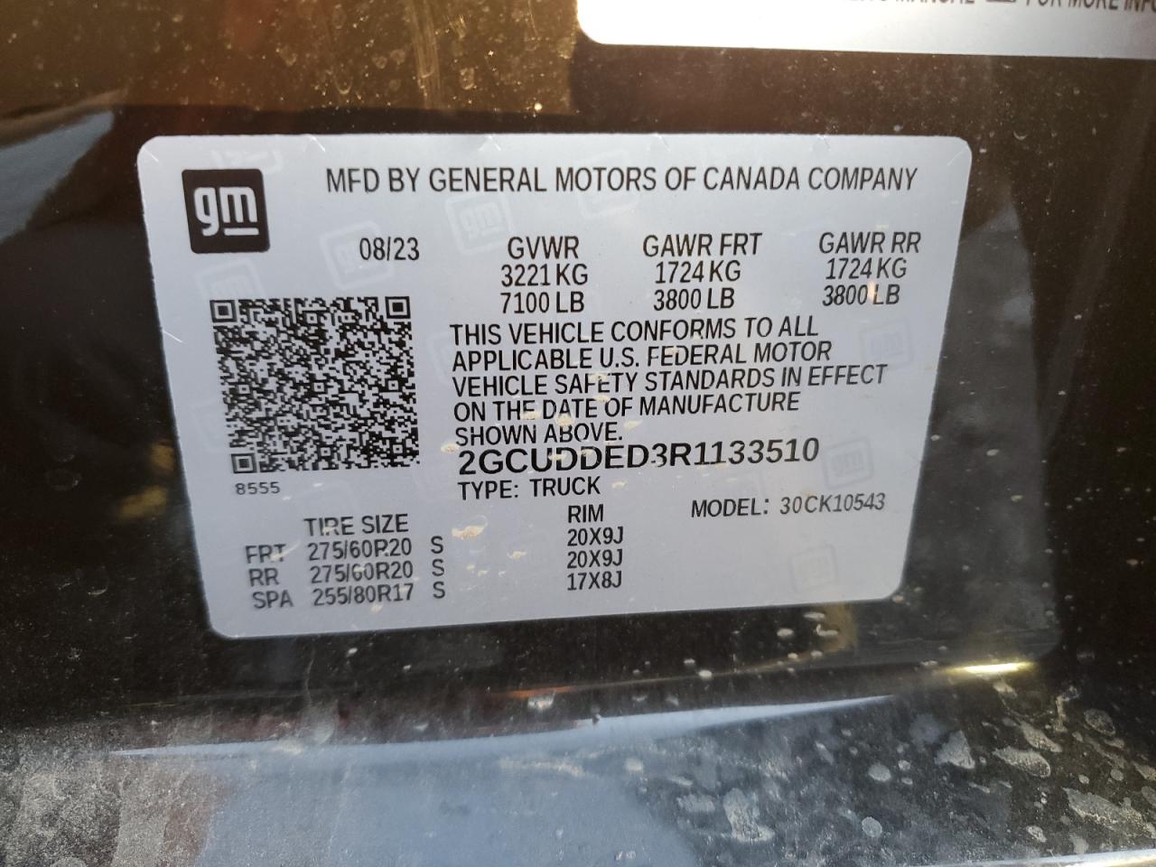 2024 CHEVROLET SILVERADO K1500 LT VIN:2GCUDDED3R1133510