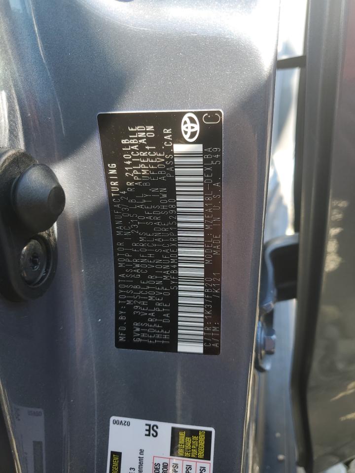 2024 TOYOTA COROLLA LE VIN:5YFB4MDEXRP152980