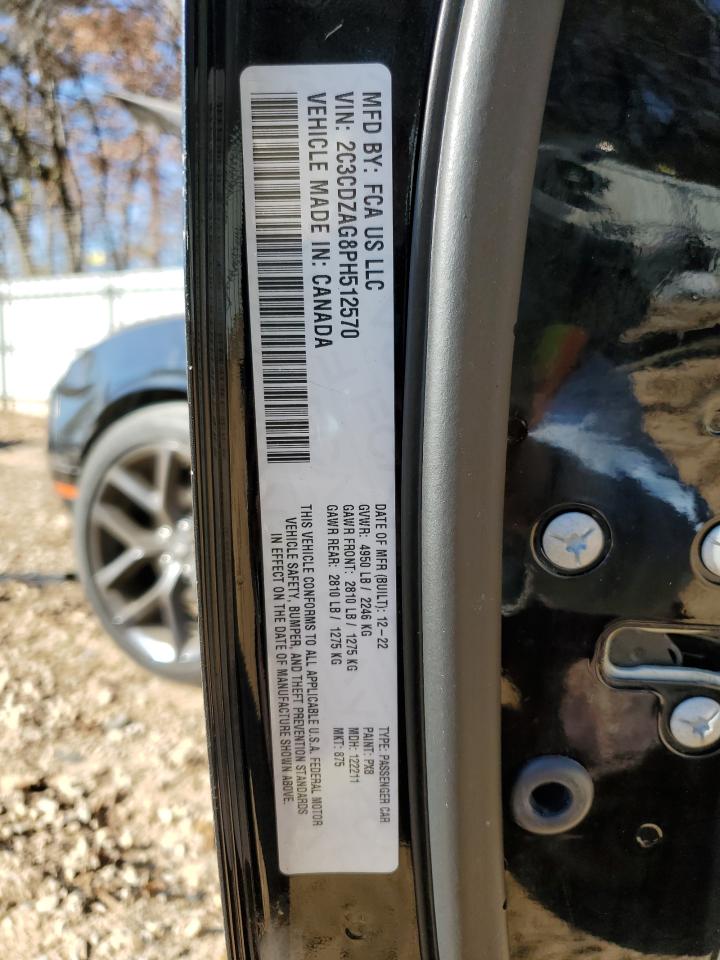 2023 DODGE CHALLENGER SXT VIN:2C3CDZAG8PH512570