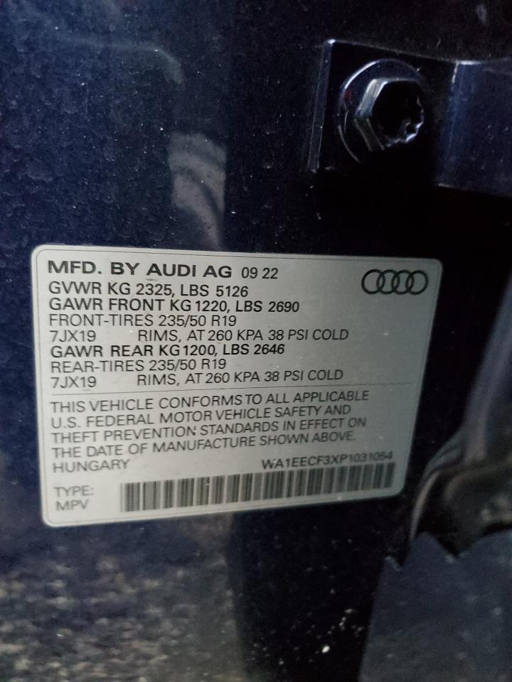 2023 AUDI Q3 PREMIUM PLUS S LINE 45 VIN:WA1EECF3XP1031054