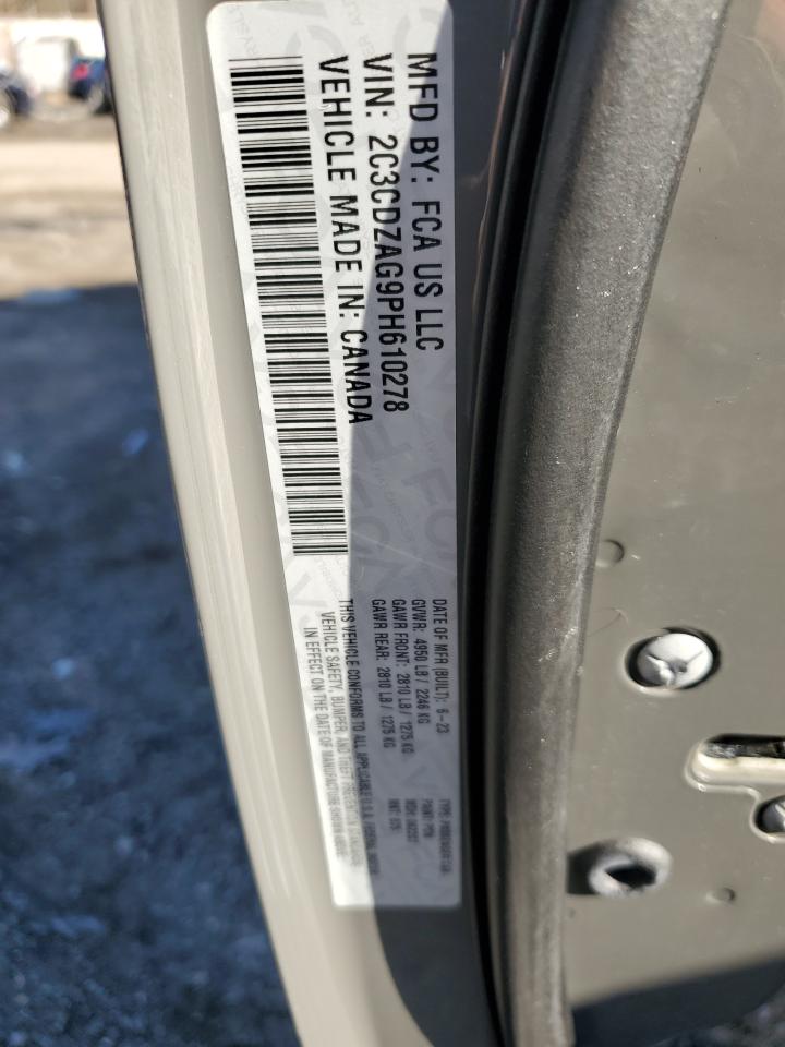 2023 DODGE CHALLENGER SXT VIN:2C3CDZAG9PH610278