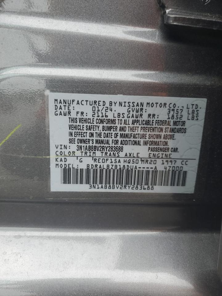 2024 NISSAN SENTRA S VIN:3N1AB8BV2RY283688