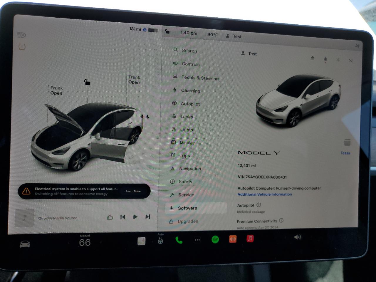 2023 TESLA MODEL Y  VIN:7SAYGDEEXPA080431