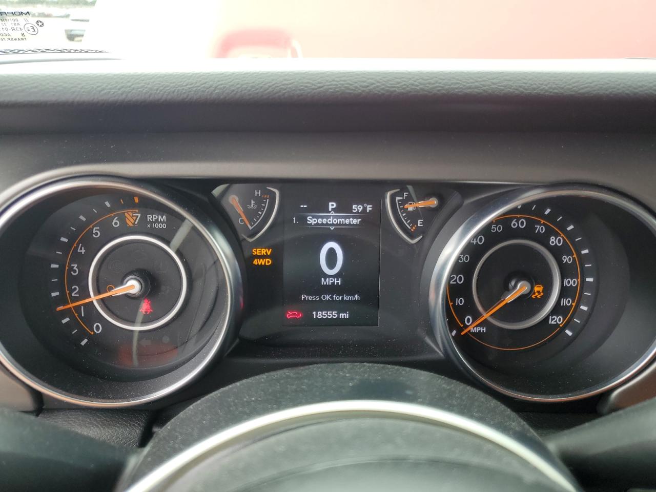 2022 JEEP GLADIATOR SPORT VIN:1C6HJTAG7NL166395