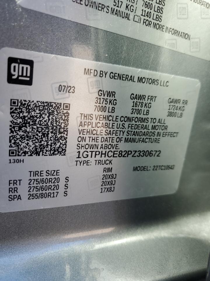 2023 GMC SIERRA C1500 ELEVATION VIN:1GTPHCE82PZ330672