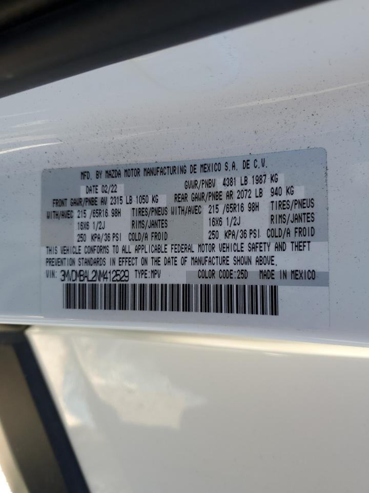 2022 MAZDA CX-30  VIN:3MVDMBAL2NM412529