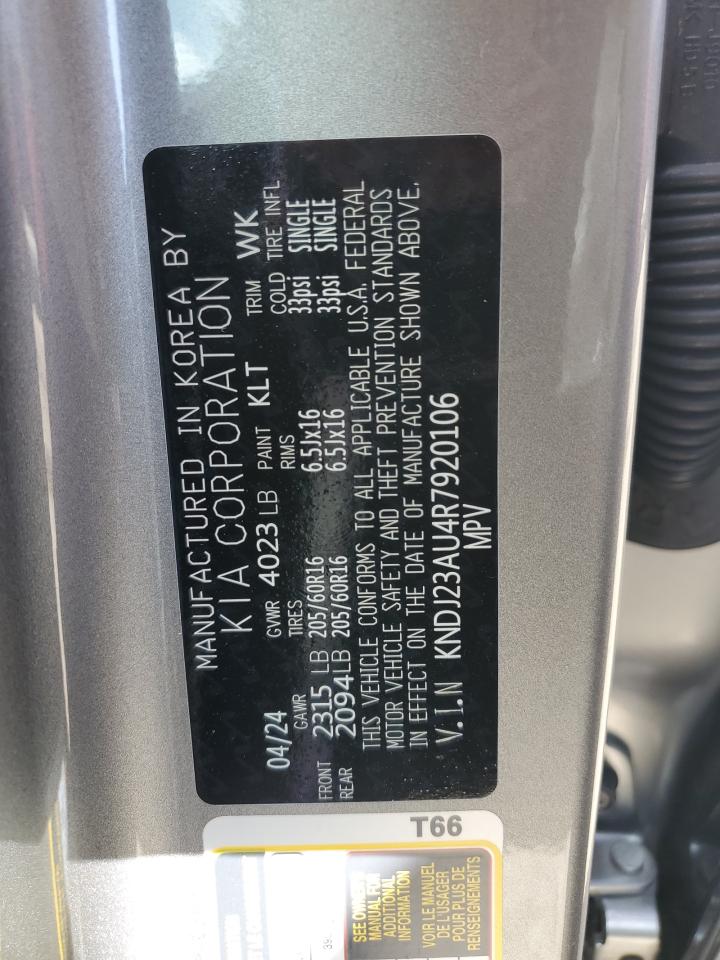2024 KIA SOUL LX VIN:KNDJ23AU4R7920106