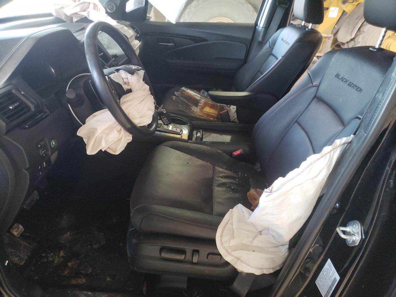 2022 HONDA PILOT BLACK VIN:5FNYF6H72NB029286