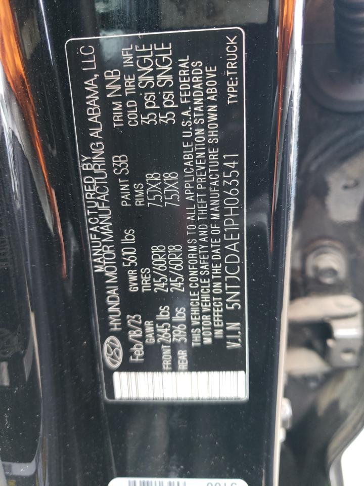 2023 HYUNDAI SANTA CRUZ SEL VIN:5NTJCDAE1PH063541