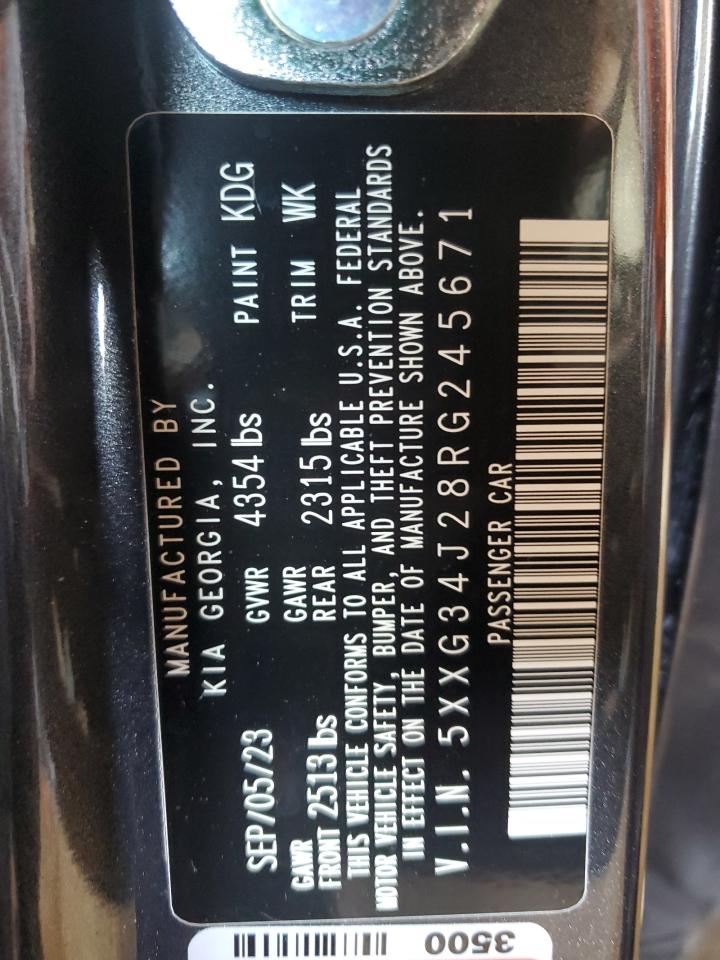 2024 KIA K5 EX VIN:5XXG34J28RG245671
