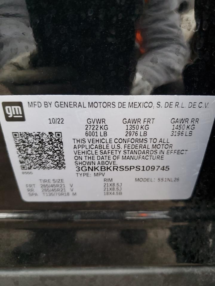 2023 CHEVROLET BLAZER RS VIN:3GNKBKRS5PS109745