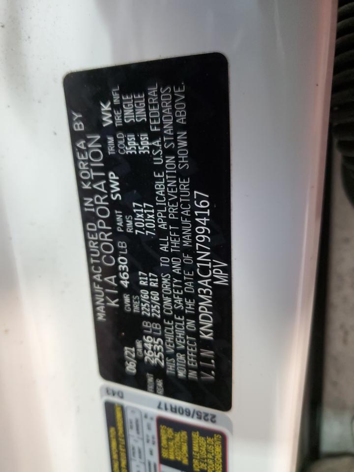 2022 KIA SPORTAGE LX VIN:KNDPM3AC1N7994167