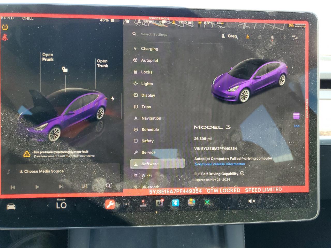 2023 TESLA MODEL 3  VIN:5YJ3E1EA7PF449354