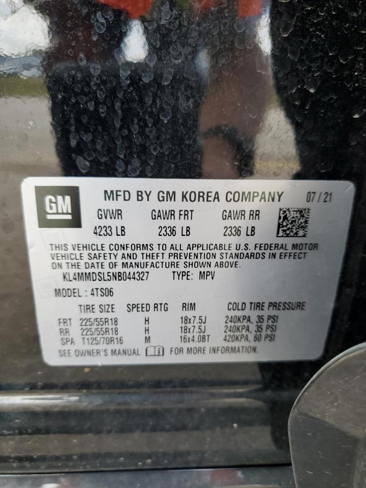 2022 BUICK ENCORE GX SELECT VIN:KL4MMDSL5NB044327