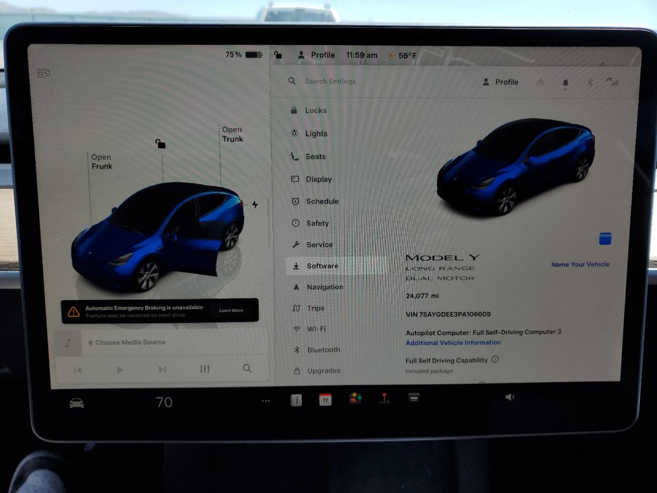 2023 TESLA MODEL Y  VIN:7SAYGDEE3PA106609