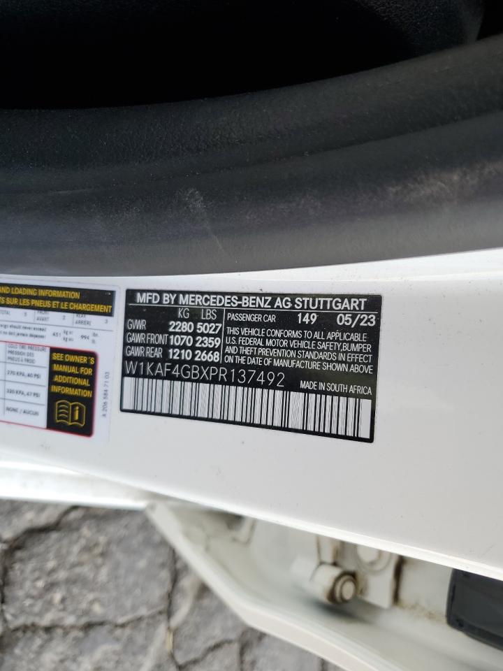 2023 MERCEDES-BENZ C 300 VIN:WDBRF81J85F682852