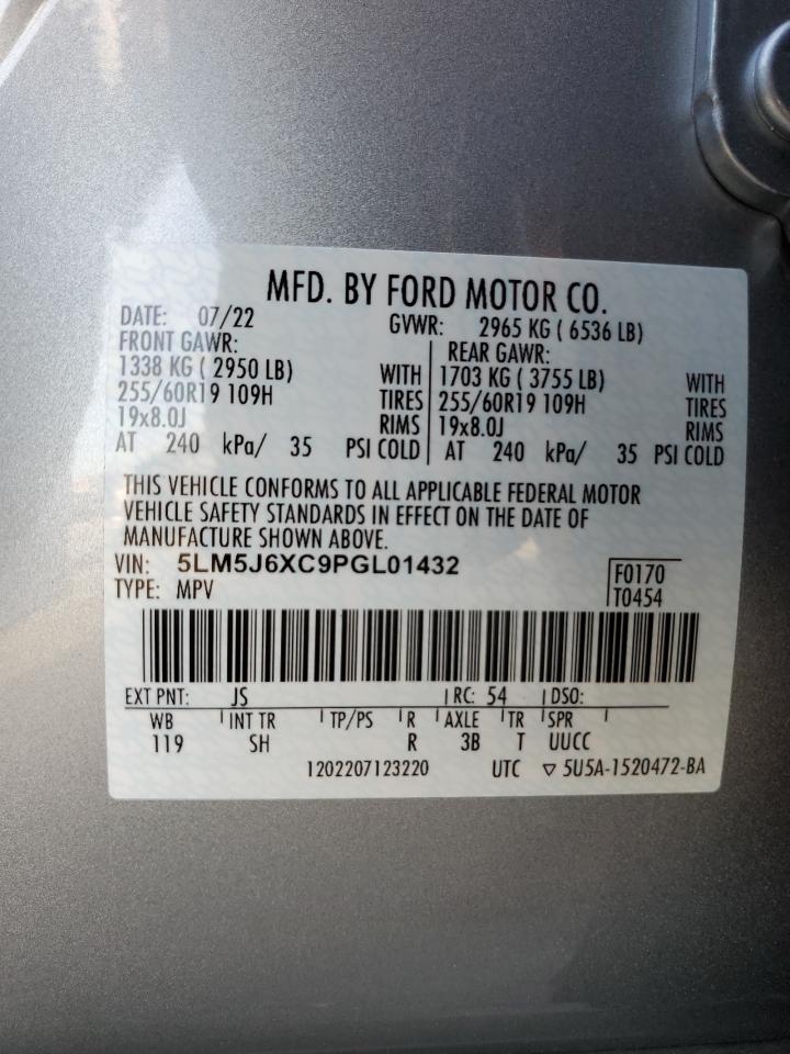 2023 LINCOLN AVIATOR  VIN:5LM5J6XC9PGL01432