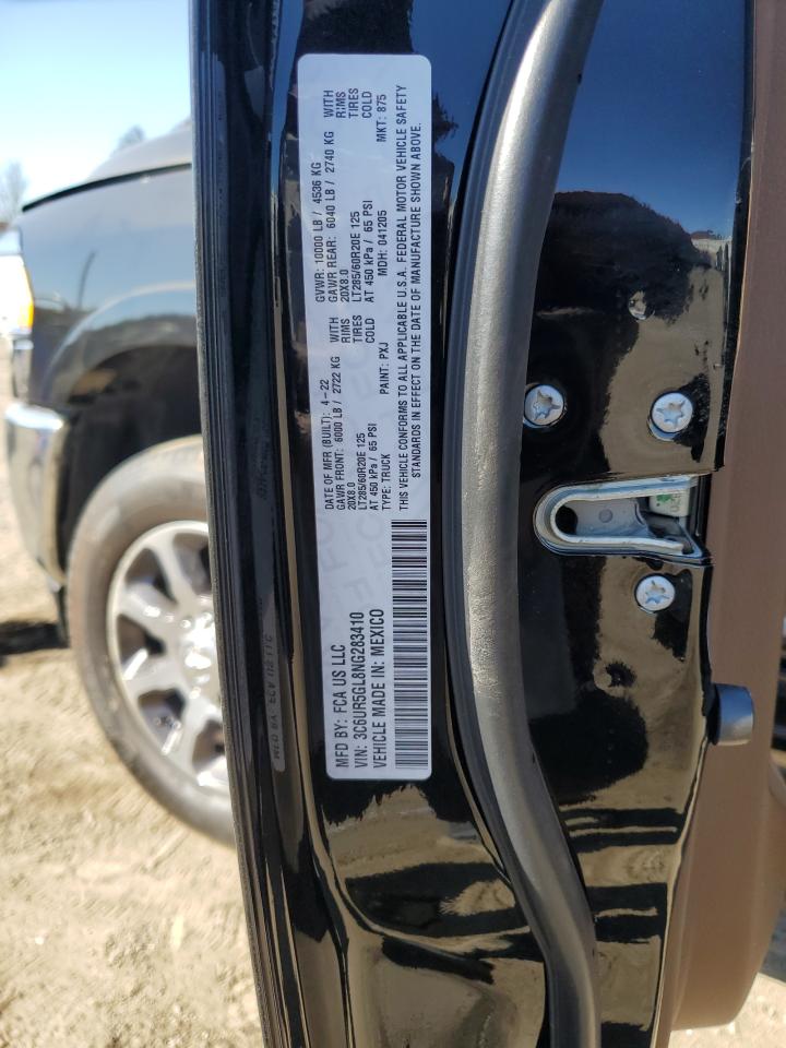 2022 RAM 2500 LONGHORN VIN:3C6UR5GL8NG283410