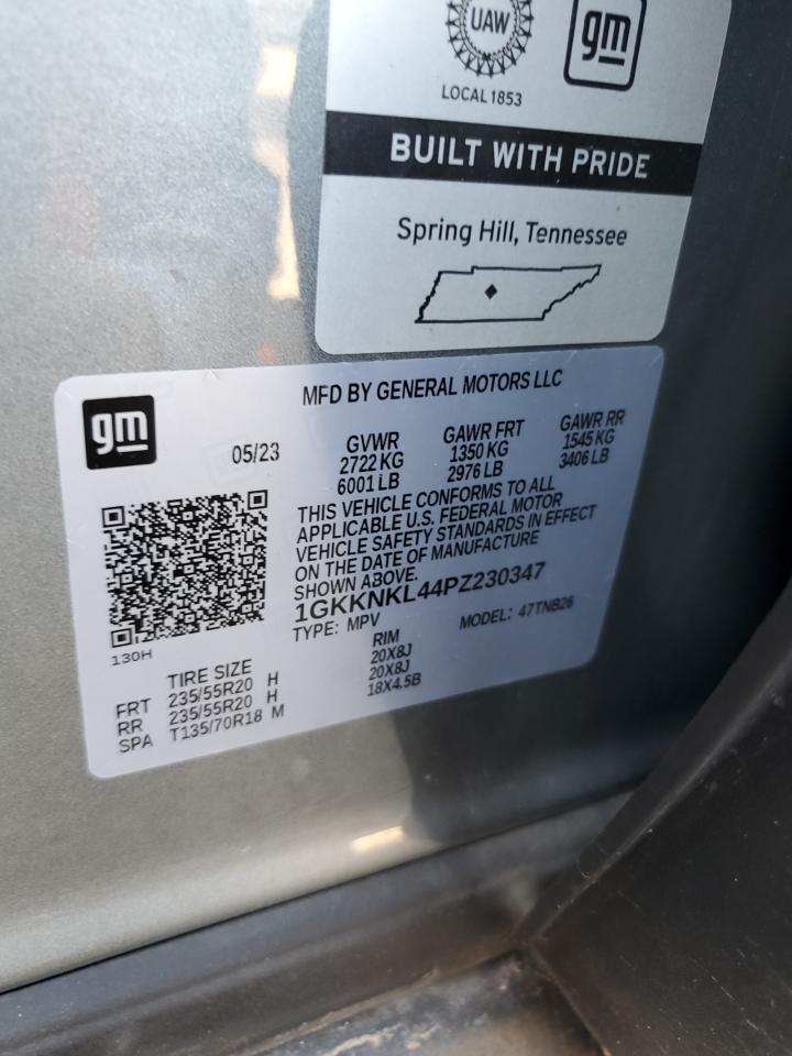 2023 GMC ACADIA SLE VIN:1GKKNKL44PZ230347