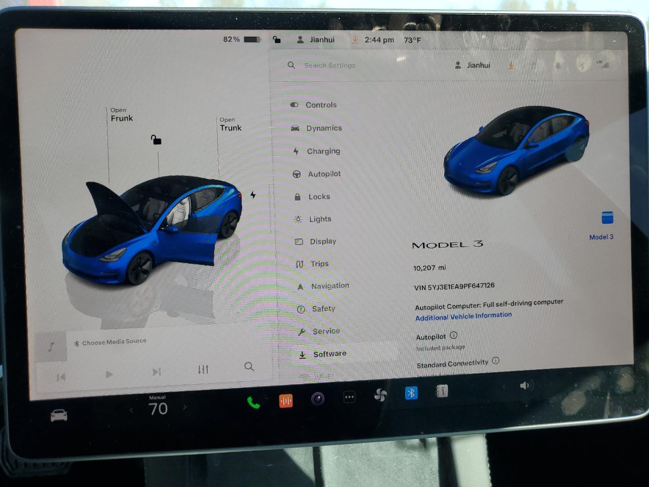 2023 TESLA MODEL 3  VIN:5YJ3E1EA9PF647126