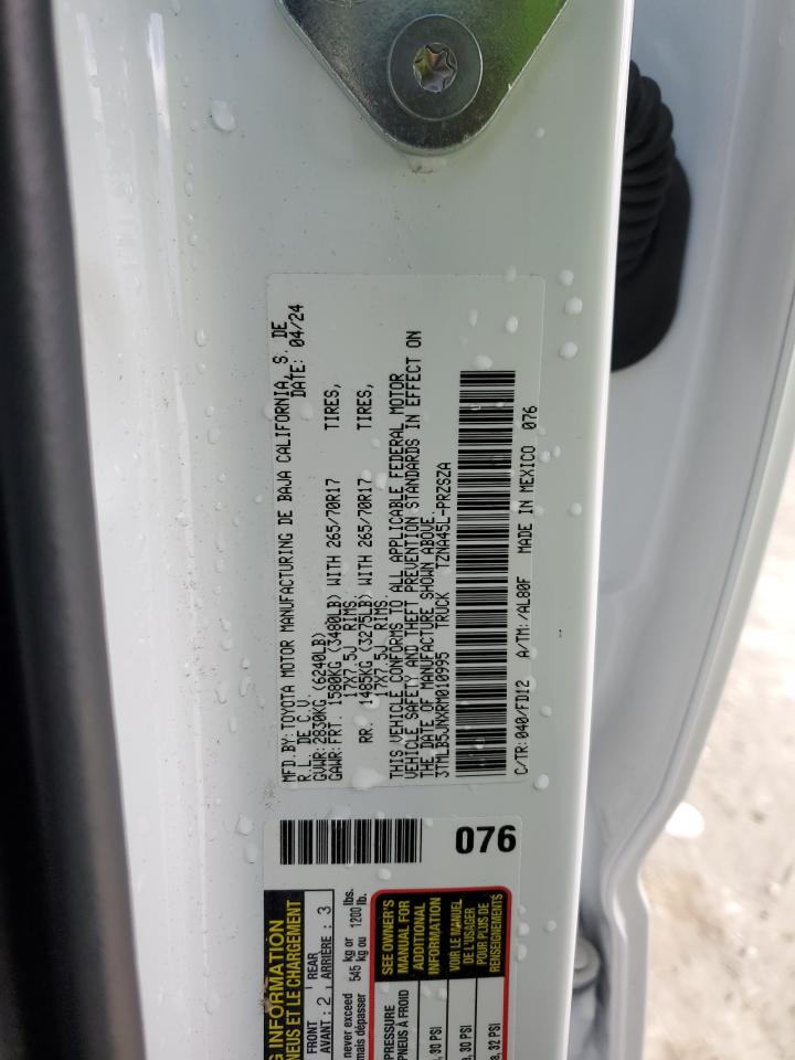2024 TOYOTA TACOMA DOUBLE CAB VIN:3TMLB5JNXRM010995