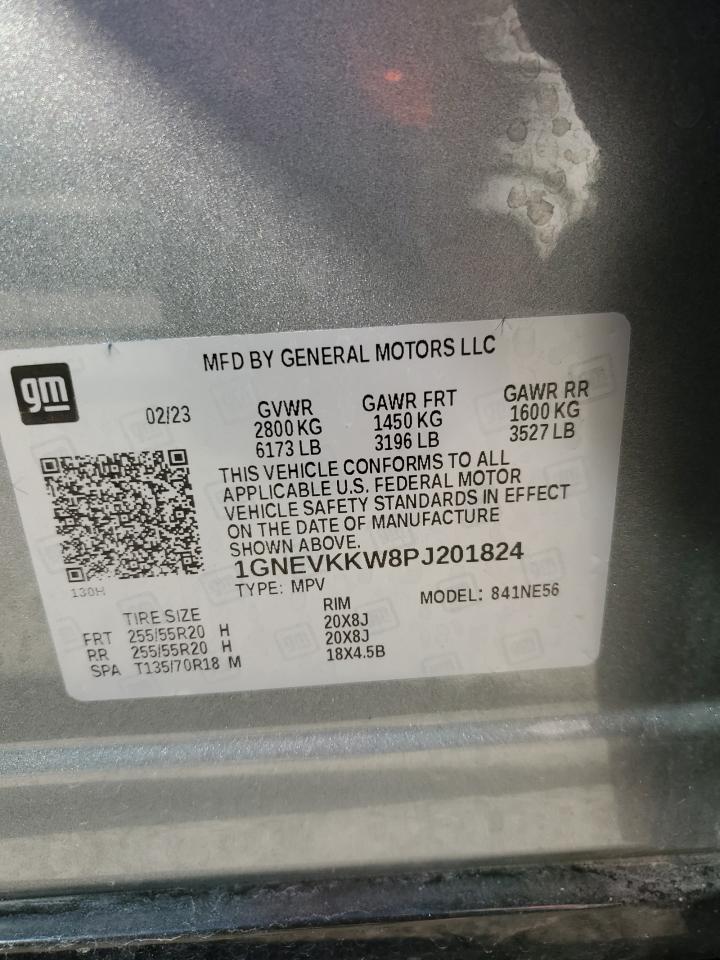 2023 CHEVROLET TRAVERSE PREMIER VIN:1GNEVKKW8PJ201824