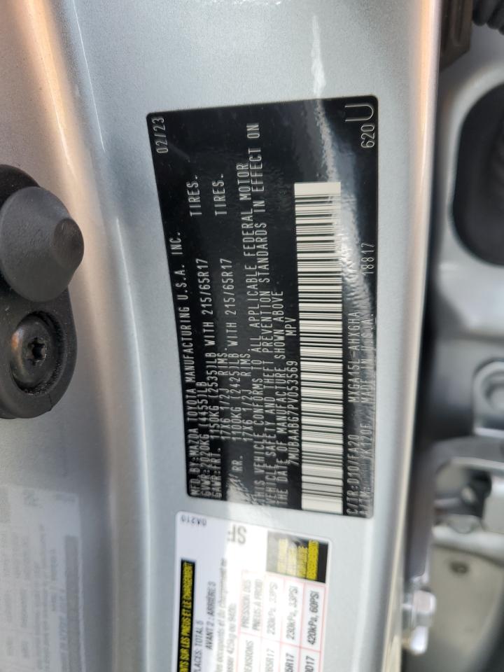 2023 TOYOTA COROLLA CROSS LE VIN:7MUBAABG7PV053569