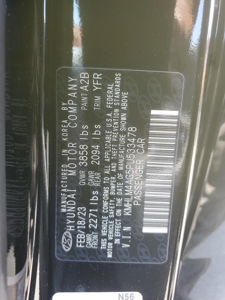 2023 HYUNDAI ELANTRA SEL VIN:KMHLM4AG5PU533478