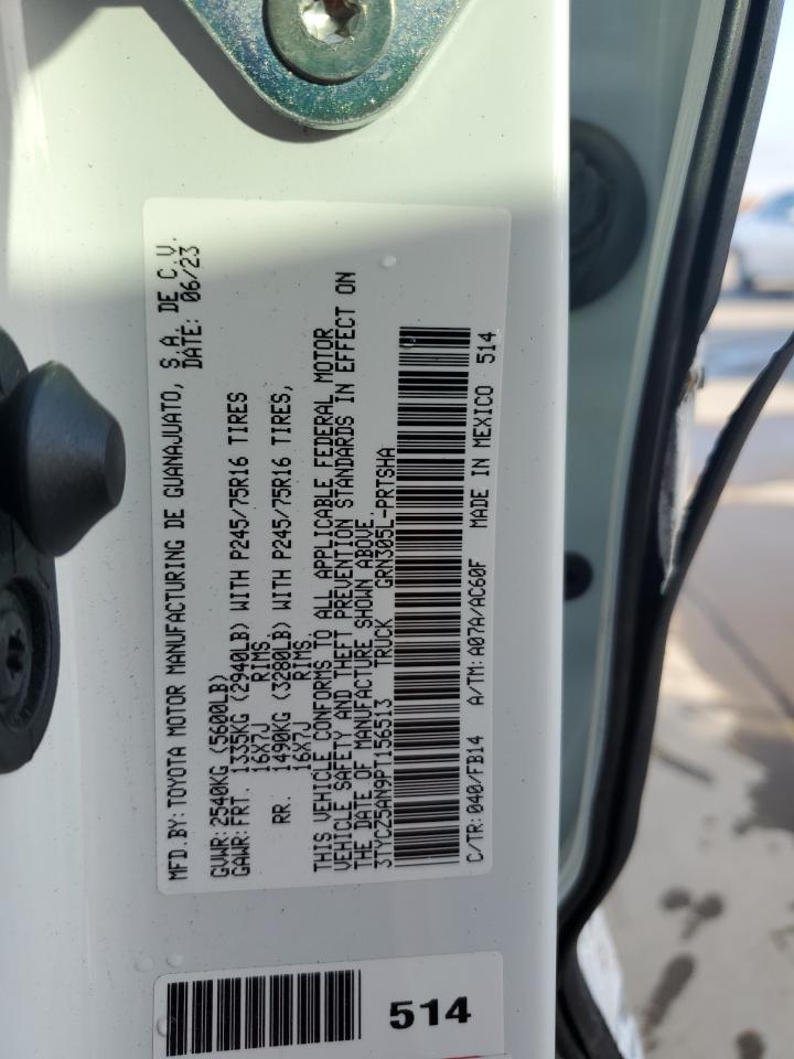 2023 TOYOTA TACOMA DOUBLE CAB VIN:3TYCZ5AN9PT156513