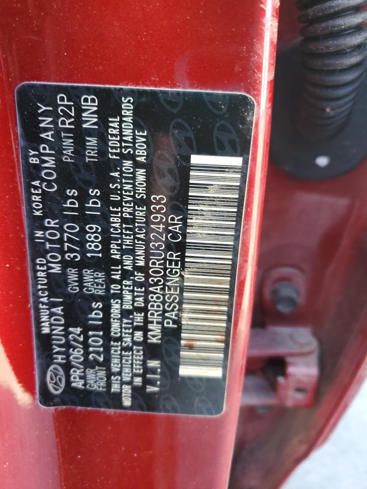 2024 HYUNDAI VENUE SE VIN:KMHRB8A30RU324933