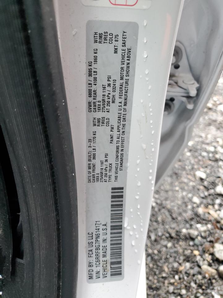 2023 RAM 1500 BIG HORN/LONE STAR VIN:1C6RRFBG7PN614171
