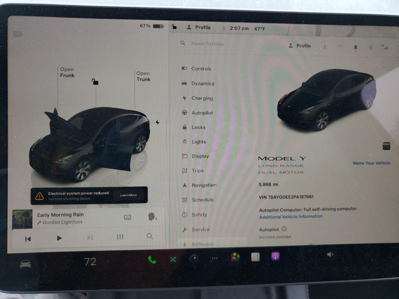 2023 TESLA MODEL Y  VIN:7SAYGDEE3PA187661