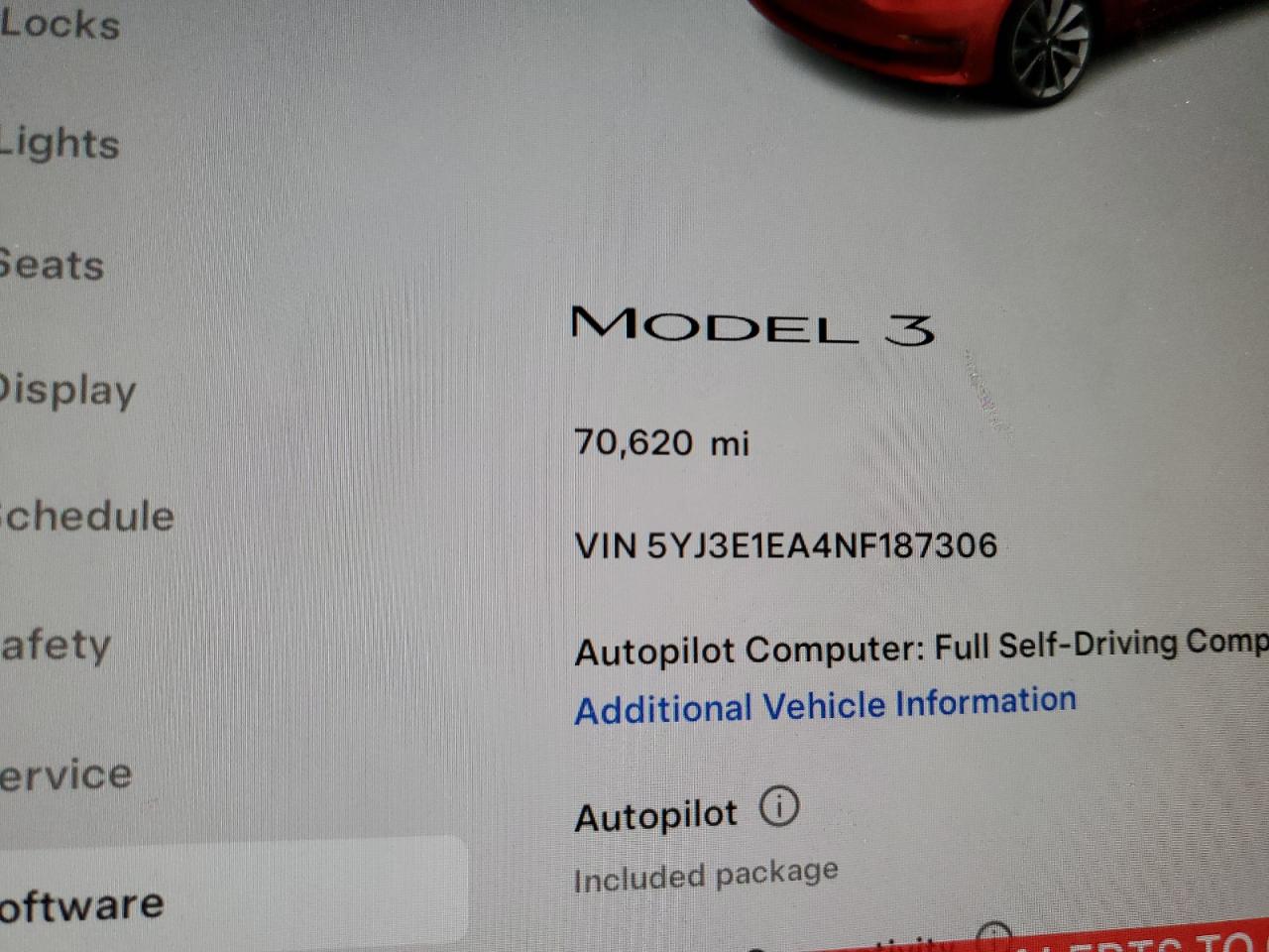 2022 TESLA MODEL 3  VIN:5YJ3E1EA4NF187306