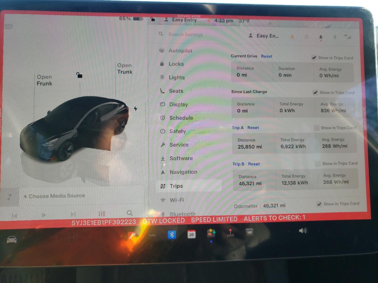 2023 TESLA MODEL 3  VIN:5YJ3E1EB1PF392223