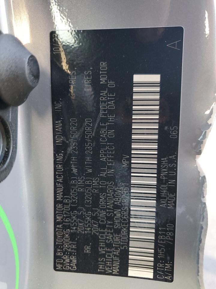 2024 TOYOTA SIENNA XSE VIN:5TDDRKEC6RS182951