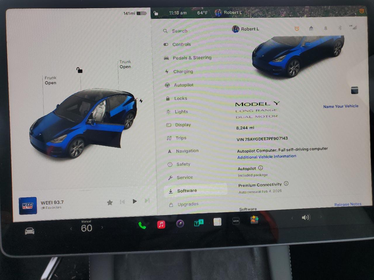 2023 TESLA MODEL Y  VIN:7SAYGDEE7PF907143